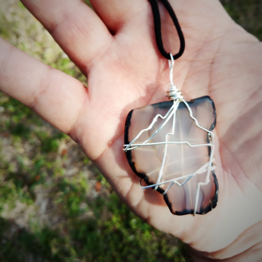 Black agate necklace